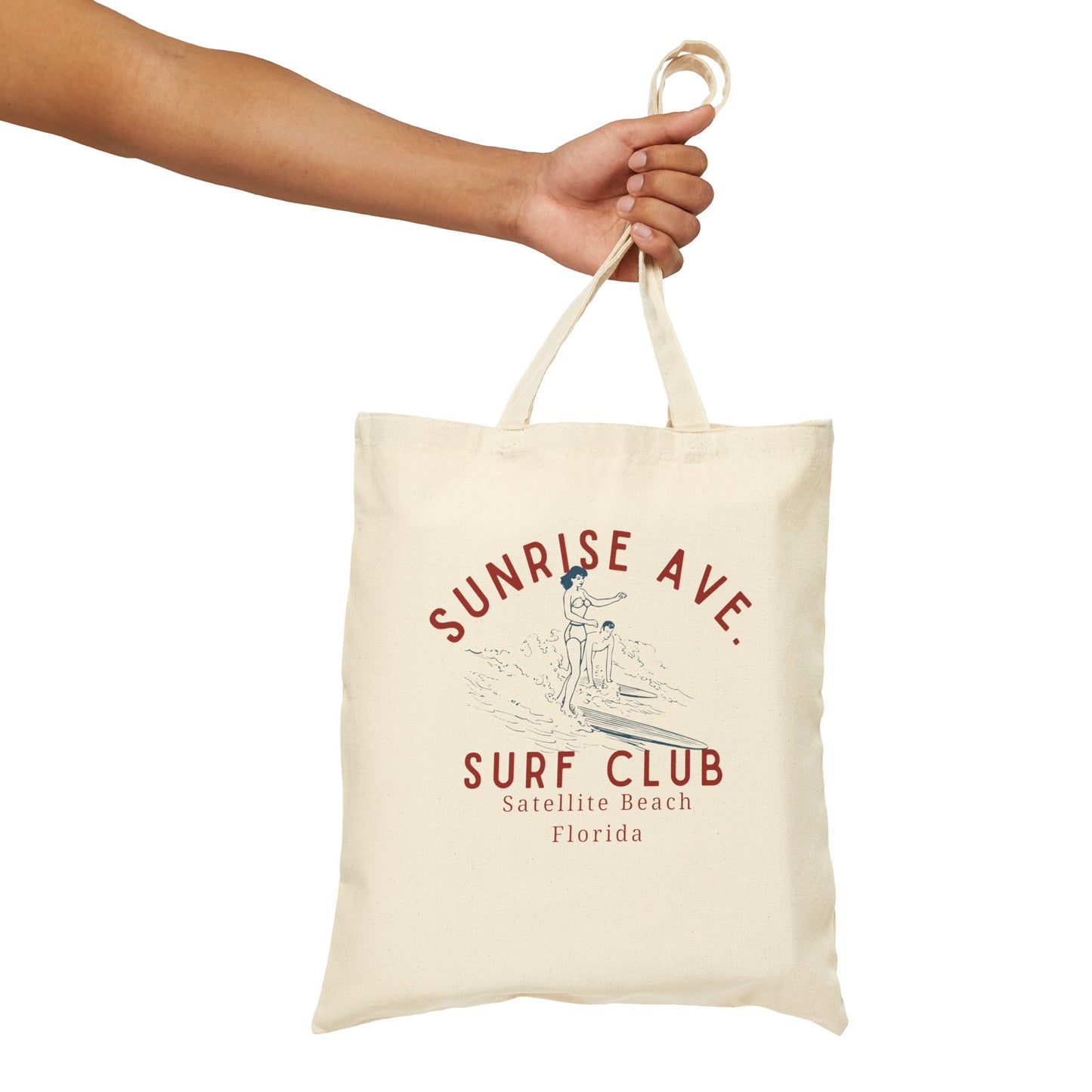 Sunrise Surf Club Cotton Canvas Tote Bag