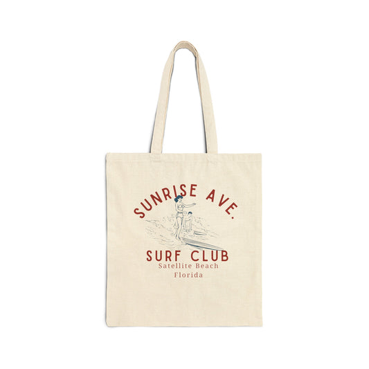 Sunrise Surf Club Cotton Canvas Tote Bag